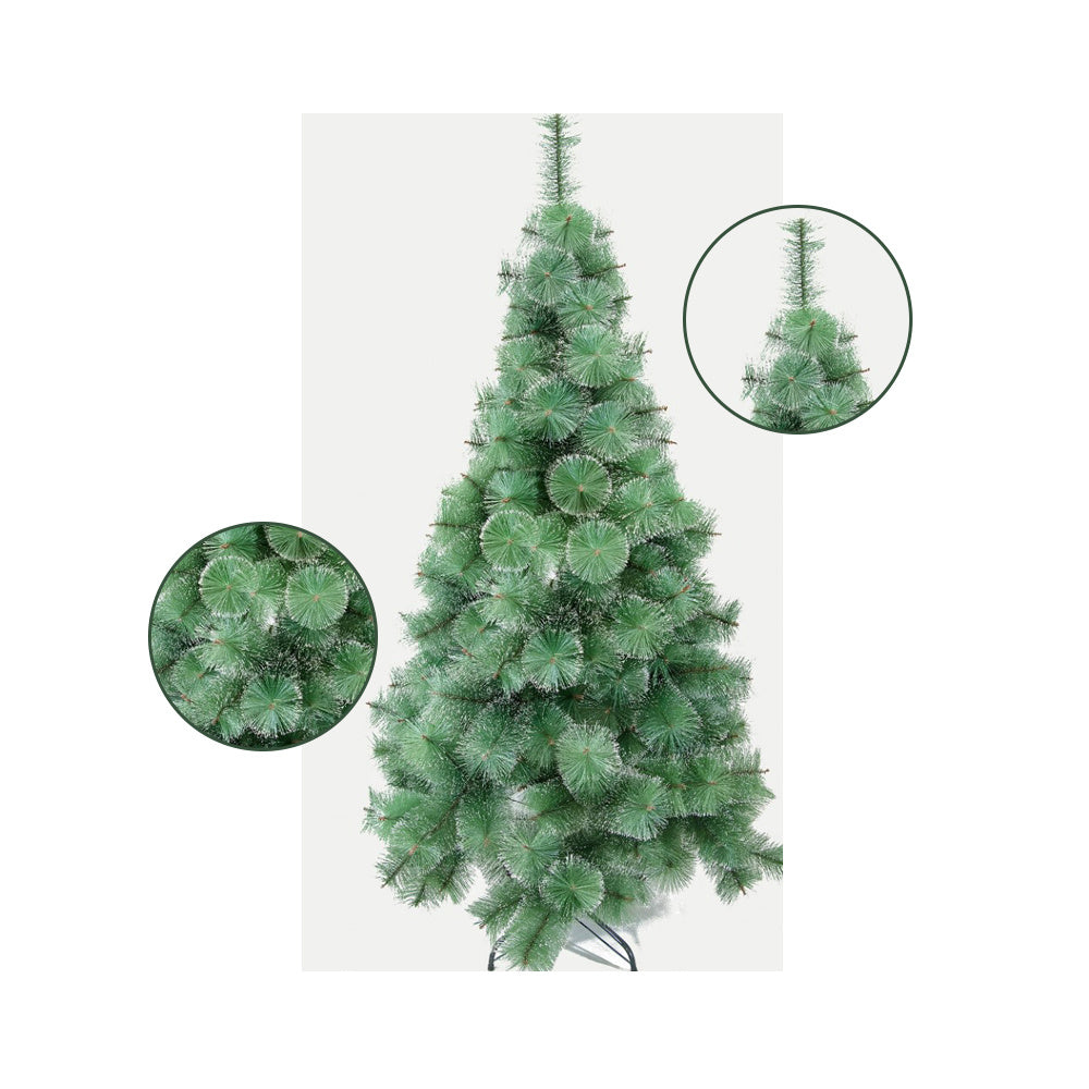 Sapin de Noël Vert PARTYGO – Aiguilles de Pin Effet Flocon – 210 cm