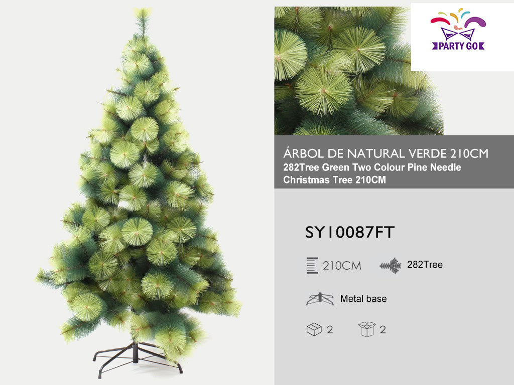Sapin de Noël vert à aiguilles de pin – 150 cm / 180 cm / 210 cm