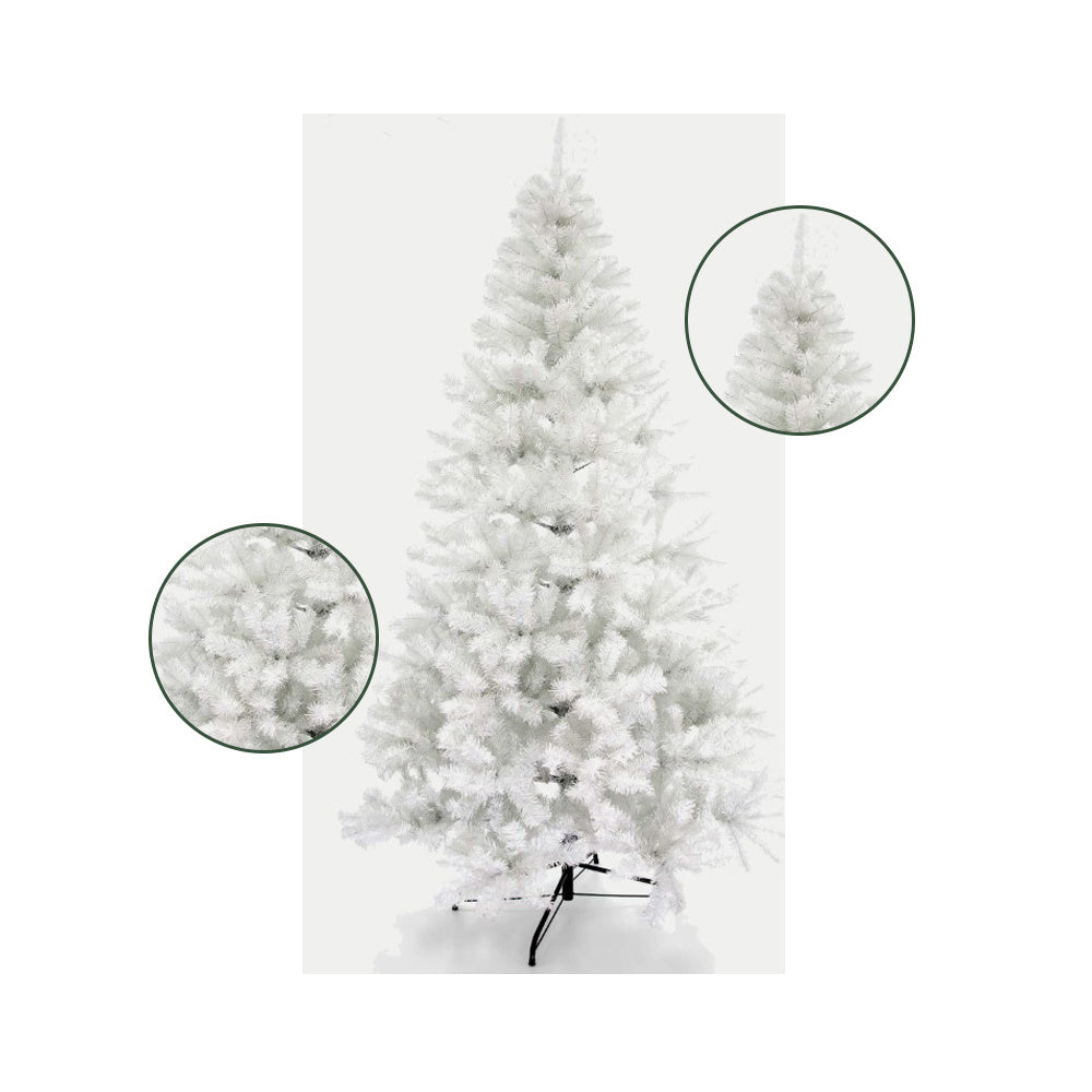 Sapin de Noël Blanc – PARTYGO – 150 cm / 180 cm / 210 cm