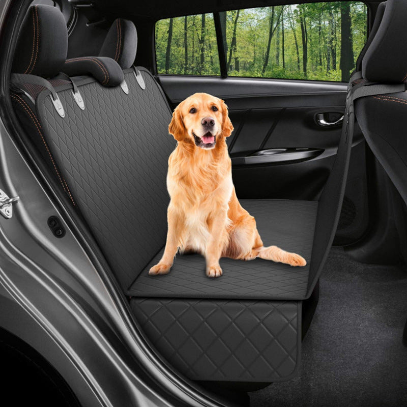 Housse de siège de voiture pour chien – Hamac protecteur pour animaux avec maille, matelas de siège arrière sécurisé, avec fermeture éclair et poche pour les voyages