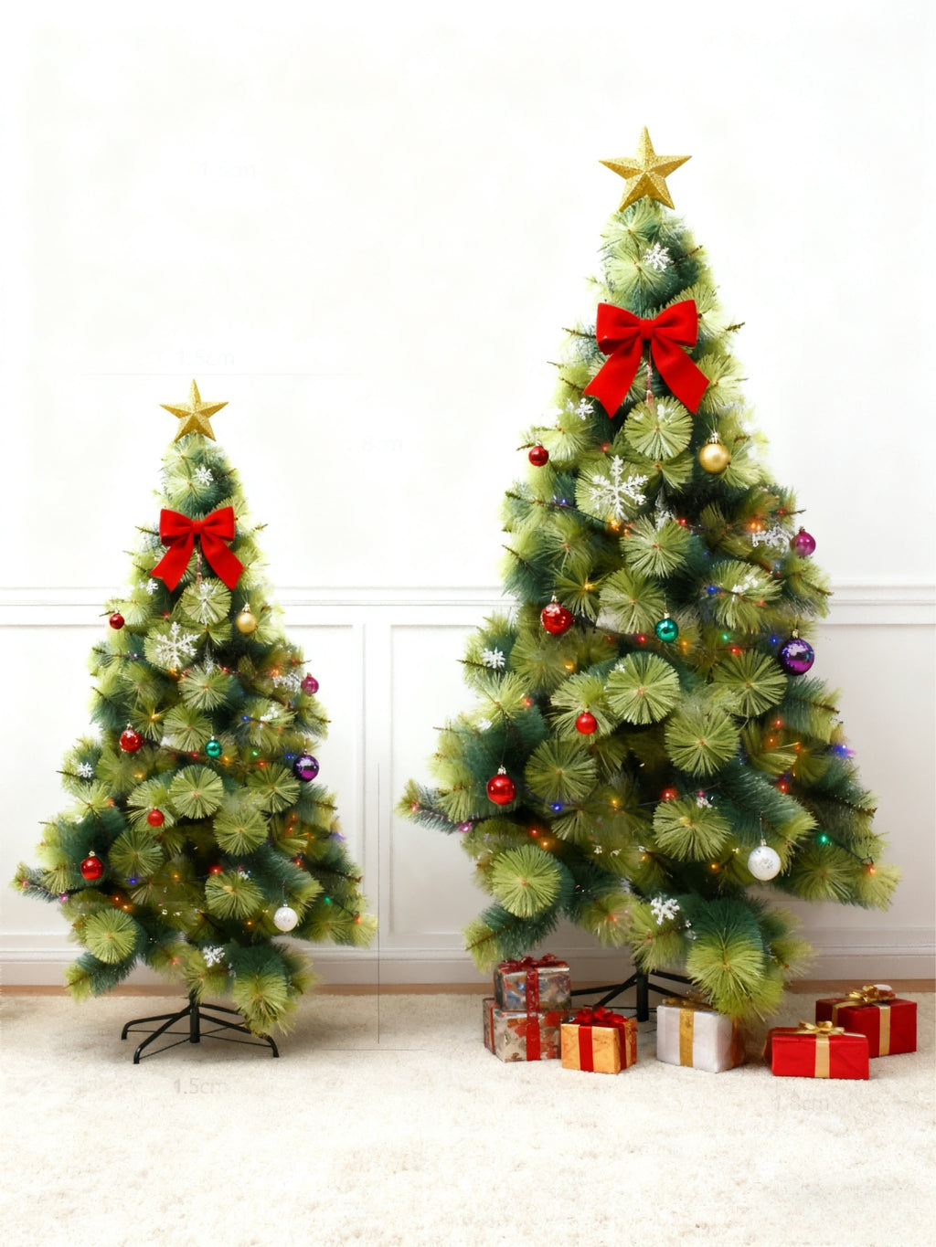 Sapin de Noël vert à aiguilles de pin – 150 cm / 180 cm / 210 cm