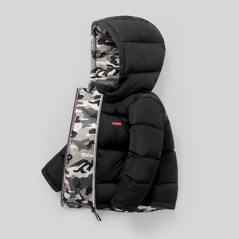 Manteau d’hiver réversible et matelassé pour enfants