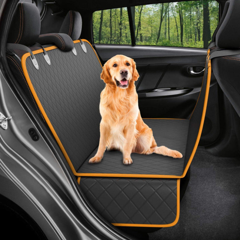 Housse de siège de voiture pour chien – Hamac protecteur pour animaux avec maille, matelas de siège arrière sécurisé, avec fermeture éclair et poche pour les voyages