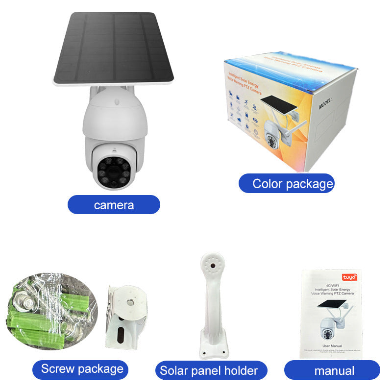 Caméra de surveillance solaire graffiti, extérieure, étanche, 4G