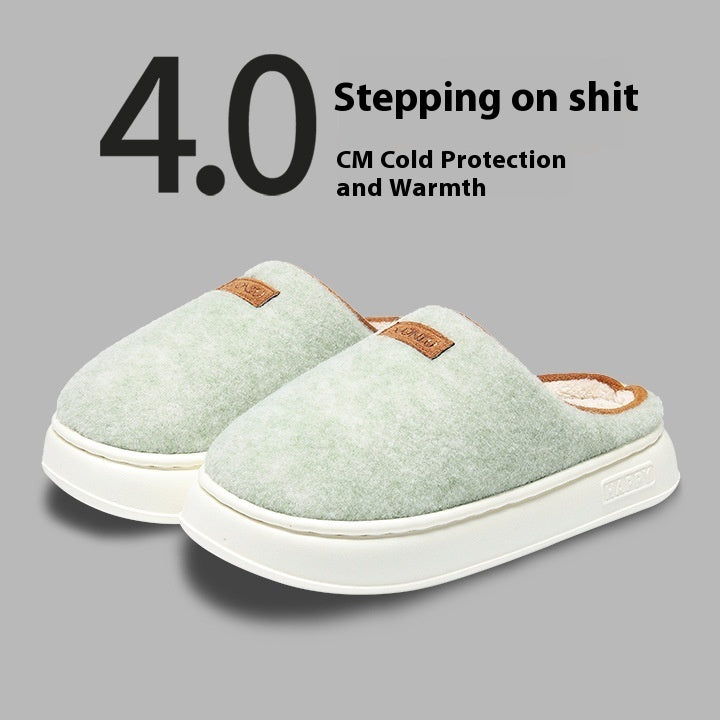 Pantoufles en coton unies pour femmes – spécial hiver.