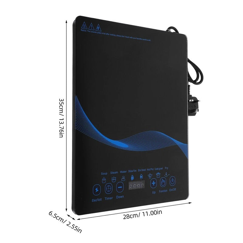 Plaque à induction compacte avec puissance élevée, minuterie et verrou de sécurité inclus