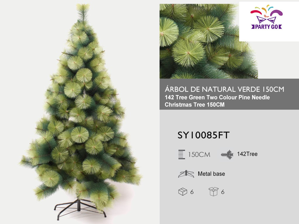Sapin de Noël vert à aiguilles de pin – 150 cm / 180 cm / 210 cm