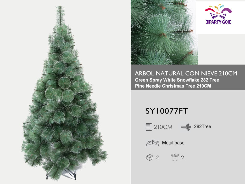 Sapin de Noël vert avec effet neige – Aiguilles de pin – 150 cm & 180 cm