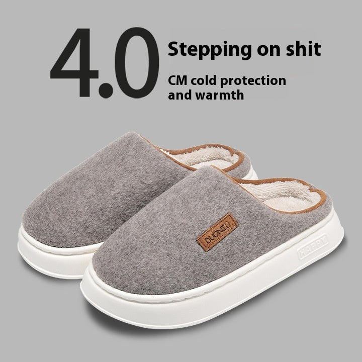 Pantoufles en coton unies pour femmes – spécial hiver.