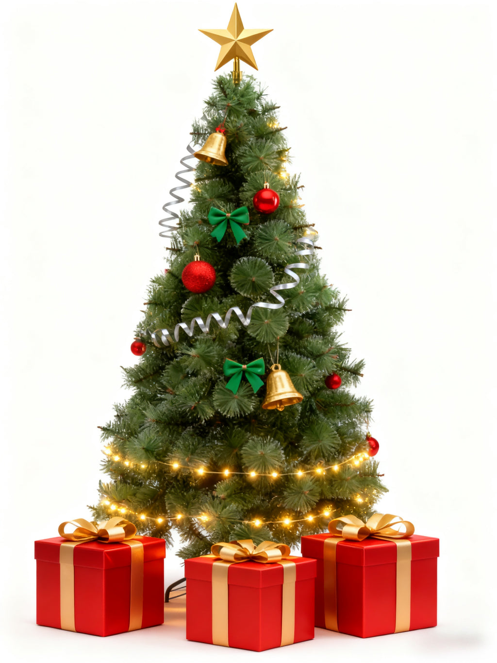 Sapin de Noël vert avec effet neige – Aiguilles de pin – 150 cm & 180 cm