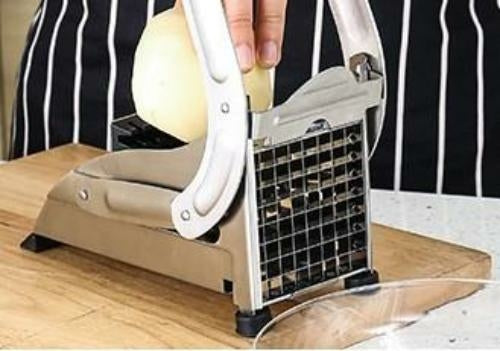 Coupe-frites et pommes de terre en acier inoxydable avec 2 lames différentes